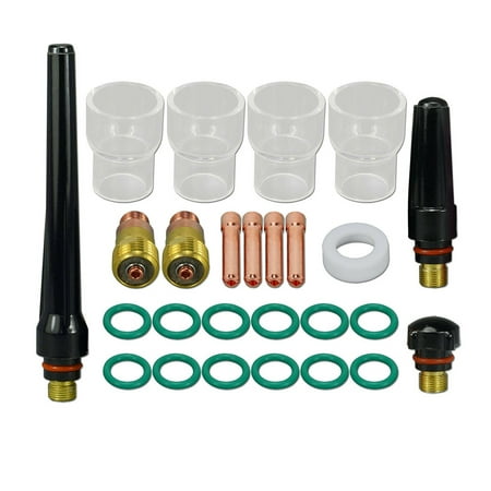 

TIG Pyrex Cup #12 Gas Lens Kit For DB SR WP 17 18 26 TIG Welding Torch 26pcs