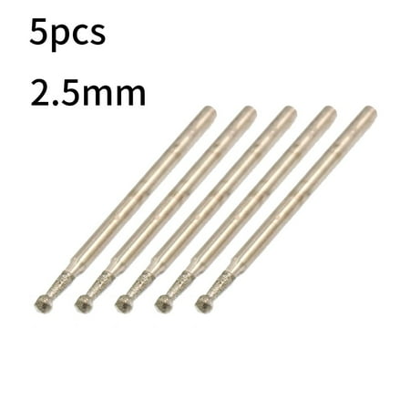 

Fule 0.5mm-3mm Ball Round Rotary Diamond Burr Drill Bit Grinding Carving 5pcs