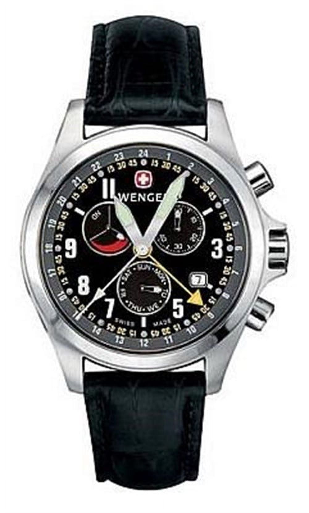 Wenger Men's Swiss Made TerraGraph Dual Time Power Reserve Alarm