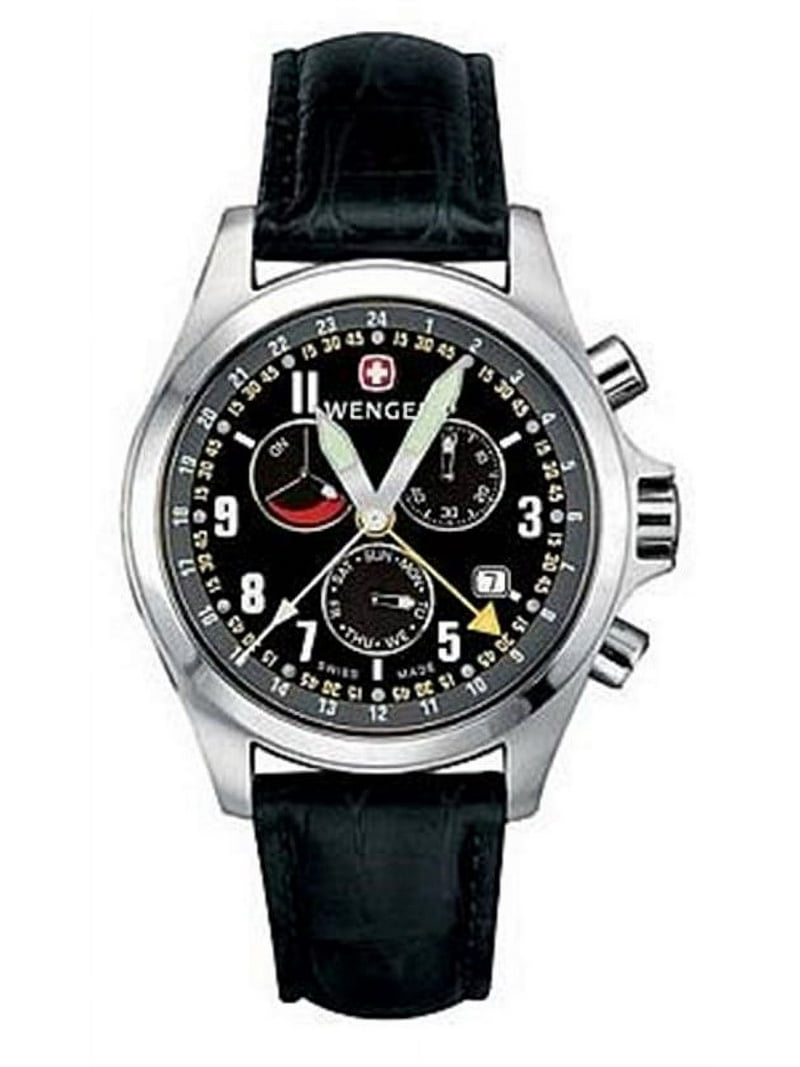 Wenger Men's Swiss Made TerraGraph Dual Time Power Reserve Alarm