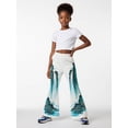thumbnail image 4 of Girls Stretchy Pants Relaxed-Fit Bell Bottom Flare Leggings Casual Trousers for Youth Girls Age 4-12, 4 of 6