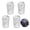 Silver, variant on 4-Pack Aluminum Gutter Downspout Guards, 3.5 Inch Expandable Leaf Filter Strainers for Clog-Free Gutters