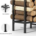 thumbnail image 3 of NEX 5ft Metal Firewood Rack Heavy Duty Adjustable Outdoor Log Rack Wood Stacker Deck, 3 of 3