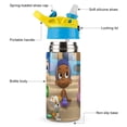 thumbnail image 3 of Bubble Guppies Kid's Insulated Water Bottle With Straw Vacuum Stainless Steel Cup Leak-Proof Toddler Thermoses Water Cup For Children, 3 of 8