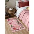 thumbnail image 3 of Moynesa 2'x3' Floral Rugs for Entryway, 2x3ft Washable Kitchen Rugs Ultra-Thin Soft Rug, Non Slip Indoor Door Mat Stain Resistant Boho Small Rug Low-Pile Throw Rug for Bathroom Bedroom,Pink, 3 of 8