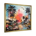 thumbnail image 2 of Designart "Pop Art Maui Beach Landscape II" Food & Beverage Framed Wall Art Decor - Traditional Blue Fruits Living Room Framed Canvas Art, 2 of 6