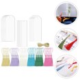 thumbnail image 3 of juego de marcadores acrílicos transparentes en blanco con borlas para manualidades., 3 of 6