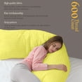 thumbnail image 5 of CCNY Body Pillow case with Zipper Clouser 1 Pc Yellow - 20x54" Inch Stripe 600 TC 100% Egyptian Cotton Body Pillow Cover, 5 of 7
