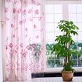 thumbnail image 4 of Tulle Rideau Tulle Rideaux Sheer Curtain-100 * 200cm Tulipes Colorées Impression Tulle Rideaux Sheer Drape Balcon Fenêtre Décoration(Rose), 4 of 8