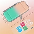 thumbnail image 6 of Carrying Case for Nintendo Switch Lite, Green Orange - Kawaii Cute Portable Travel Case, Protective Storage Carry Bag for Girls with Screen Protector, 10 Game Cartridge Holder, 6 of 7