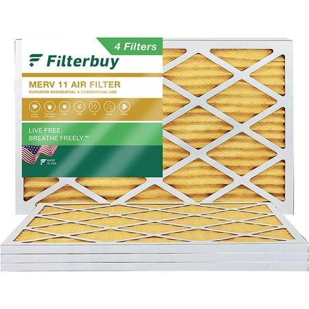 

Filterbuy 10x30x1 MERV 11 Pleated HVAC AC Furnace Air Filters (4-Pack)