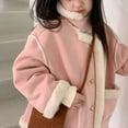 thumbnail image 4 of Otqutp Children Snow Wear Kids Girls Coat Winter Windproof Thicken Coat Long Sleeve Jacket Child Warm Button Outerwear with Pocket(Pink,5-6 Years), 4 of 5