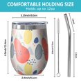 thumbnail image 5 of Modern 12oz Stainless Steel Insulated Wine Tumbler with Lid and Straw – Double Wall Vacuum Mug for Hot & Cold Drinks, 304 Steel Interior, Sweat-Free Design, 5 of 5