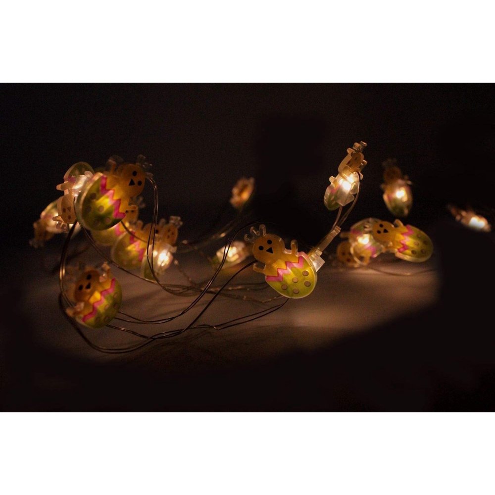 20 LED Happy Easter Egg Mini LED String Lights Battery Operated