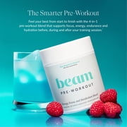 Beam Preworkout Powder I Daily Pre Workout for Men & Women I Keto Friendly Endurance Supplement with Electrolytes & L-Theanine I Natural Caffeine I Blue Raspberry I 20 Servings