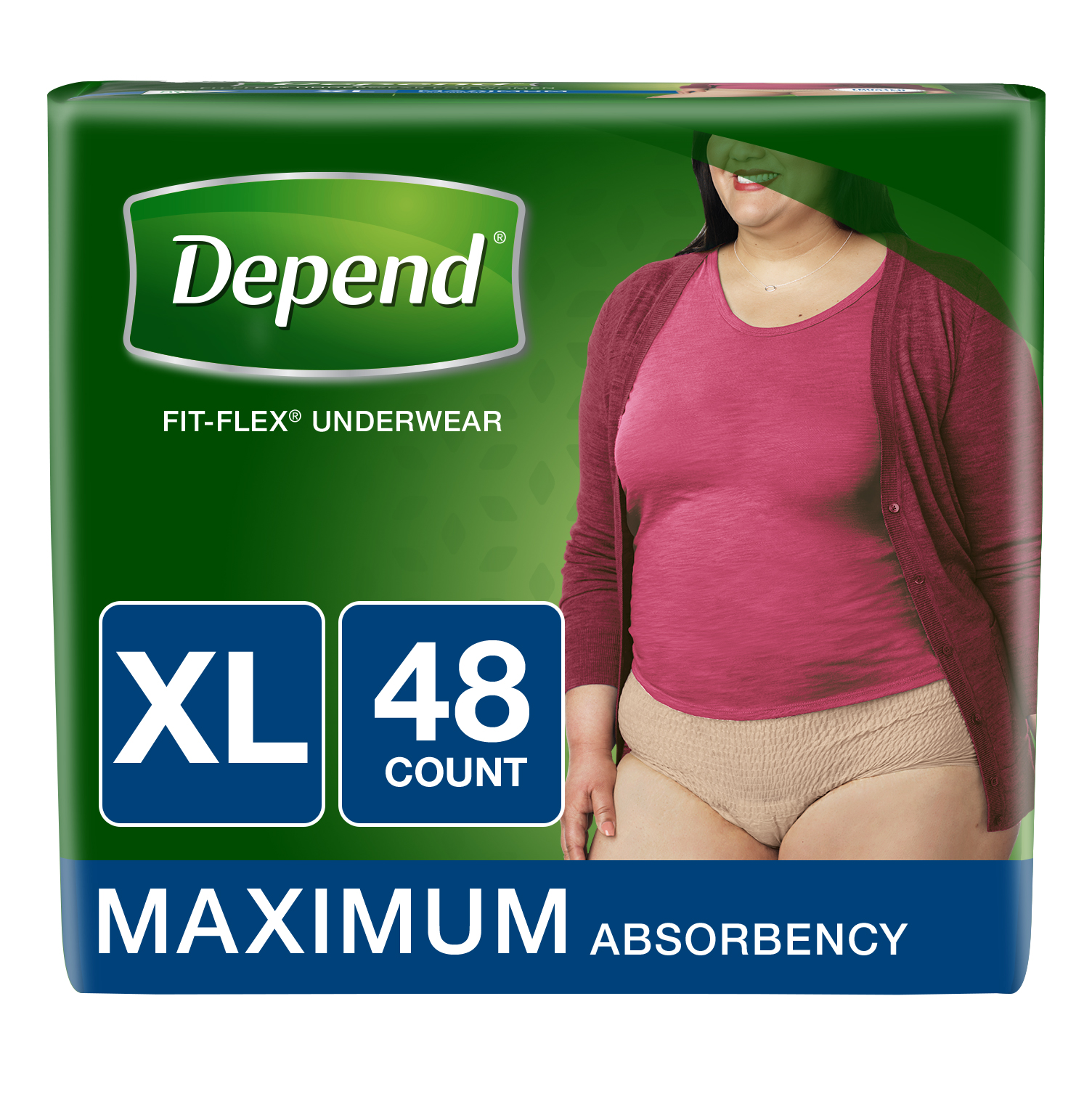 Depend FITFLEX Incontinence Underwear for Women, Maximum Absorbency