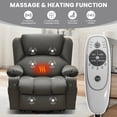 thumbnail image 3 of JMYMRY Leather Power Lift Recliner Chair for Elderly with Heat and Massage, Adjustable Angle, Side Pocket and USB Charge Port for Living Room, Gray, 3 of 8