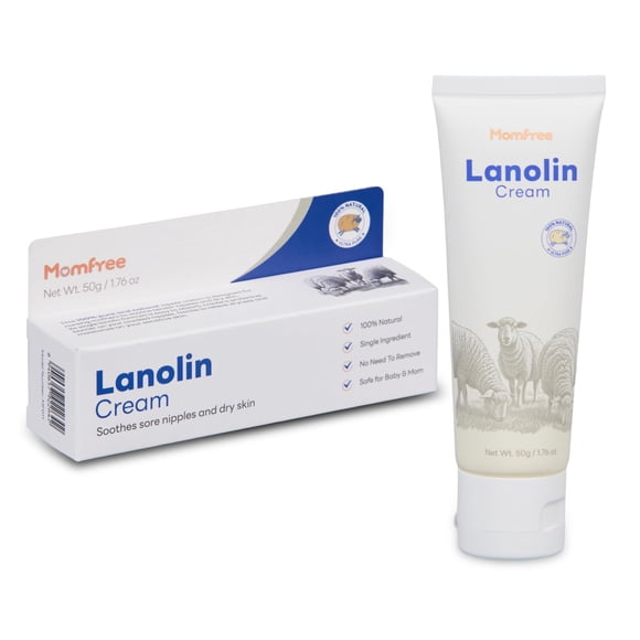 Crema para pezones Momfree, lanolina natural, 50 g/50 ml, calmante