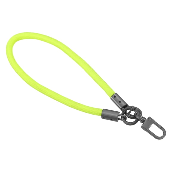 Uxcell Keychain Wristlet Lanyard, 15.75 inch Long Braided Wrist Lanyard for Keys, Car Keys (Neon Yellow)