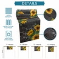 thumbnail image 6 of Yellow Sunflowers Table Runner 120 Inches, Farmhouse Floral Rustic Leaves Dark Grey Bed Runner Dresser Scarves Tabletop for Indoor Outdoor Parties/Ceremony/Banquet, 13"x 120", 6 of 9