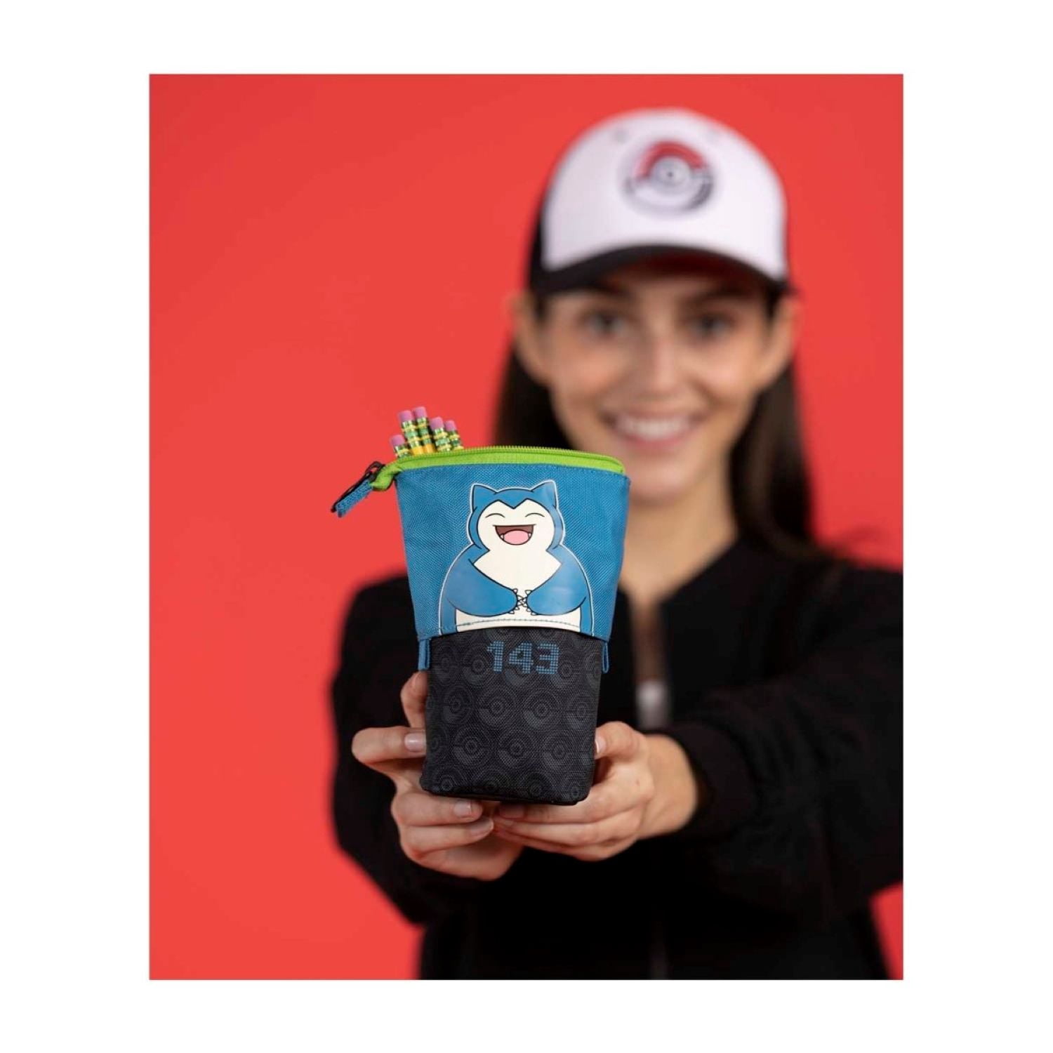 Pokemon Snorlax 143 Stand-Up Pencil Case with Zipper – Official Pokémon Center Design