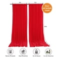 thumbnail image 2 of Cortinas de fondo ZEBMOON, 150 x 300 cm, color rojo satinado, 2 paneles, 2 of 5