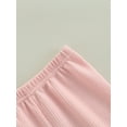 thumbnail image 6 of Gureui Toddler Girls Knitted Ribbed Bell Bottoms Ruffle Flare Skinny Pants Infant Baby Outfit Leggings Trousers, 6 of 8