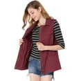thumbnail image 3 of INSPIRE CHIC Women's Sleeveless Jacket Functional Pockets Drawstring Waist Cargo Vest, 3 of 6