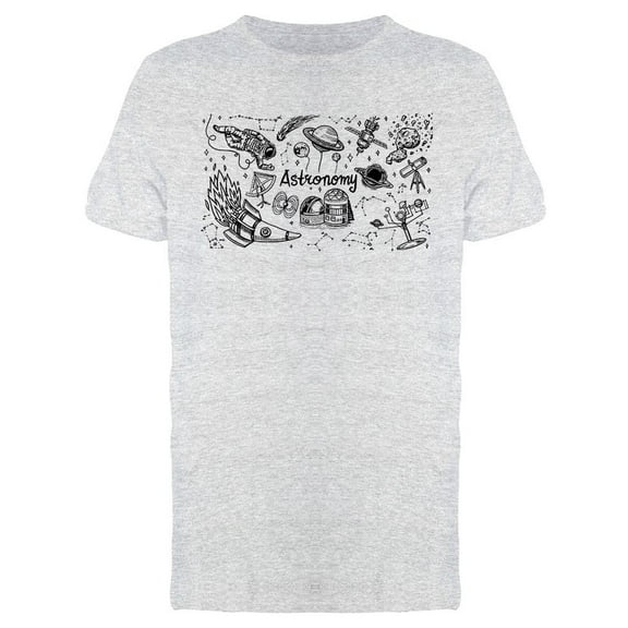 Astronomy Icons T-Shirt Men -Image by Shutterstock, Male Large