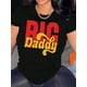 thumbnail image 1 of Camiseta De Manga Corta Con Cuello Redondo Para Mujer, Camisetas De Verano Para Uso Diario Y ViajesCreative English Dad Pattern Print Women's Fashion Trendy Round Neck Short Sleeve, Simple Casual Sp, 1 of 6