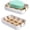 One Pieces White, variant on Bamboo Wooden Soap Dishes for Bathroom Bar Soap Holder Shower Soap Holder Sink Deck Bathtub Shower Tray (Two Pieces White)