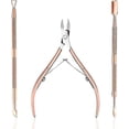 thumbnail image 1 of 3 piezas Coupe-cuticules Avec Poussoir Envies, o Rose, Pour Repousser Cuticule En Acier Inoxydable Ciseaux Ongles Professionnel Outils Manucure, 1 of 5