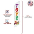 thumbnail image 5 of Toys Feather flag Pole Mountfor Outdoor by DreamController | 15 FEET Long Polyester Outdoor Banner Flag Pole Kit for Easy Hang | HD Print Swooper Flag Pole Stand for Toys| Made in USA, 5 of 7