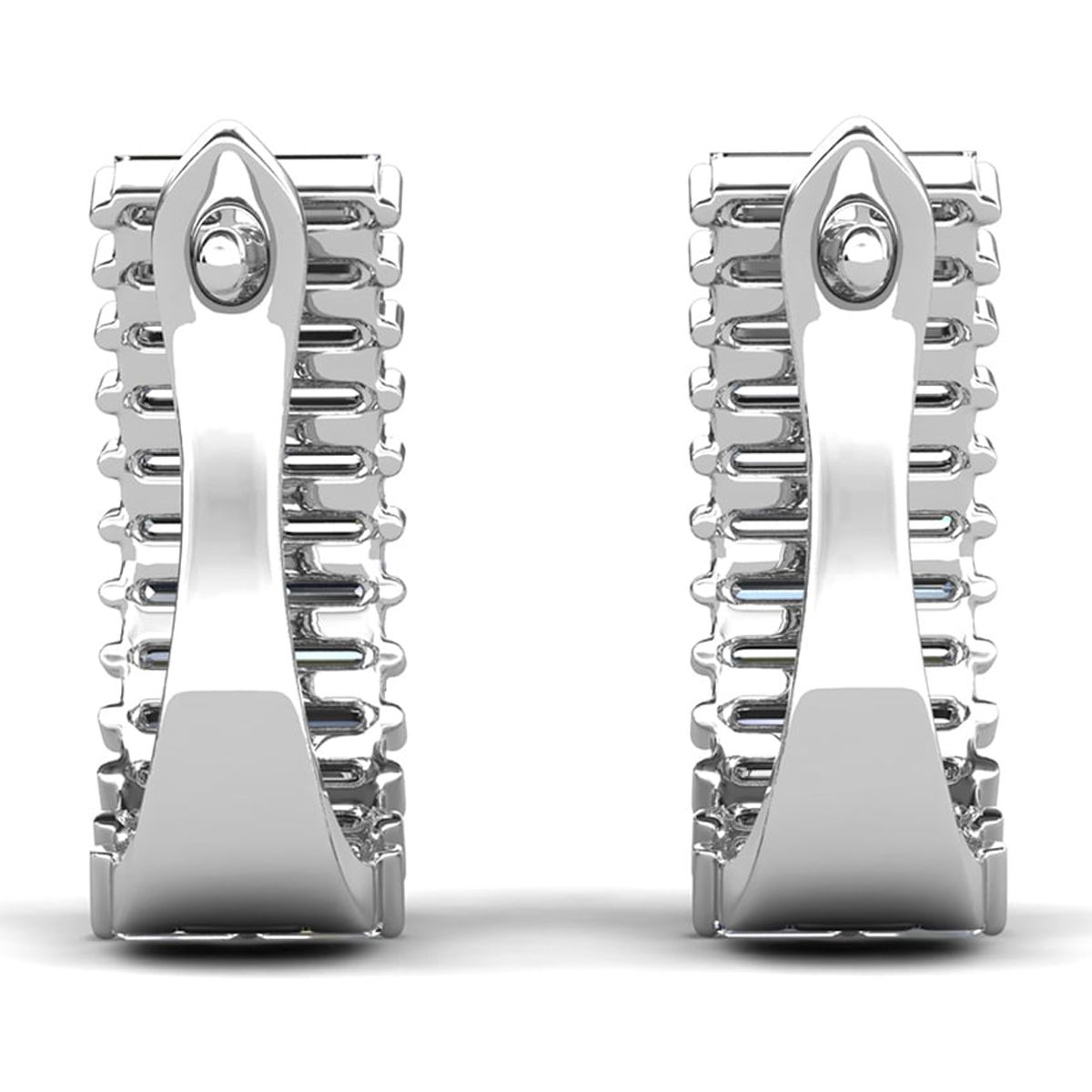 Cate & Chloe Pixie 18k White Gold Plated Women's 17mm Hoop Earrings with Simulated Diamond Crystals