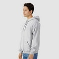 thumbnail image 4 of Gildan Men's Softstyle Zip Up Hoodie, Classic Fleece Full-Zip Hooded Sweatshirt, Sport Grey, 2XL, 4 of 5