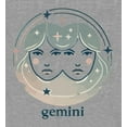 thumbnail image 2 of Gemini Zodiac Sign Adult Heather Gray Long Sleeve Hoodie-Medium, 2 of 3