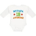 thumbnail image 3 of Inktastic My Papa is Awesome Boys or Girls Long Sleeve Baby Bodysuit, 3 of 5
