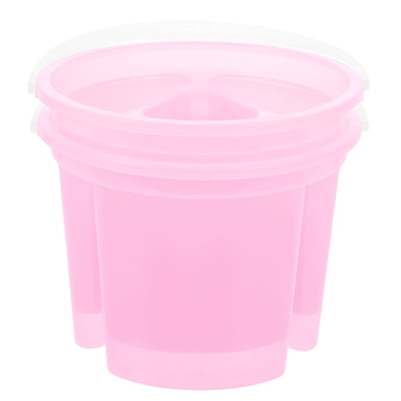 2 cubos de plástico para pinceles de artista, herramientas para lavar pinceles.