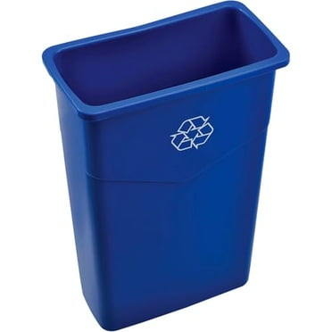 Global Industrial 23 Gallon Slim Recycling Container, Blue