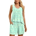 thumbnail image 2 of DreamFish Women's Summer Sleeveless Tank and Shorts Pajama Set with Pockets, 2 of 6