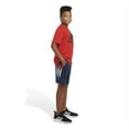 thumbnail image 4 of adidas Boy's Gradient Bold 3-Stripes Shorts Big Kids Navy/Red XL 18-20 Big Kid, 4 of 4