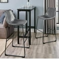 thumbnail image 5 of Vitesse 30 inch PU Faux Leather Counter Bar Height Stools with Back, 5 of 8