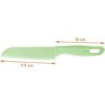 thumbnail image 4 of Safety Knife 5 Pcs Plastic Safe Knives for Chopping Colorful Serrated Kitchen Chef Knife Chefs Knives for Vegetable Fruit Tomato and Cake (5 Colors) (Light Color), 4 of 5