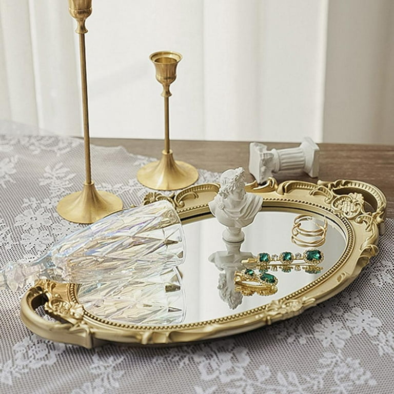 Wedding decoration acrylic mirror candle holder plate round mirror tray for  mariage decorations Christmas table decoration - AliExpress