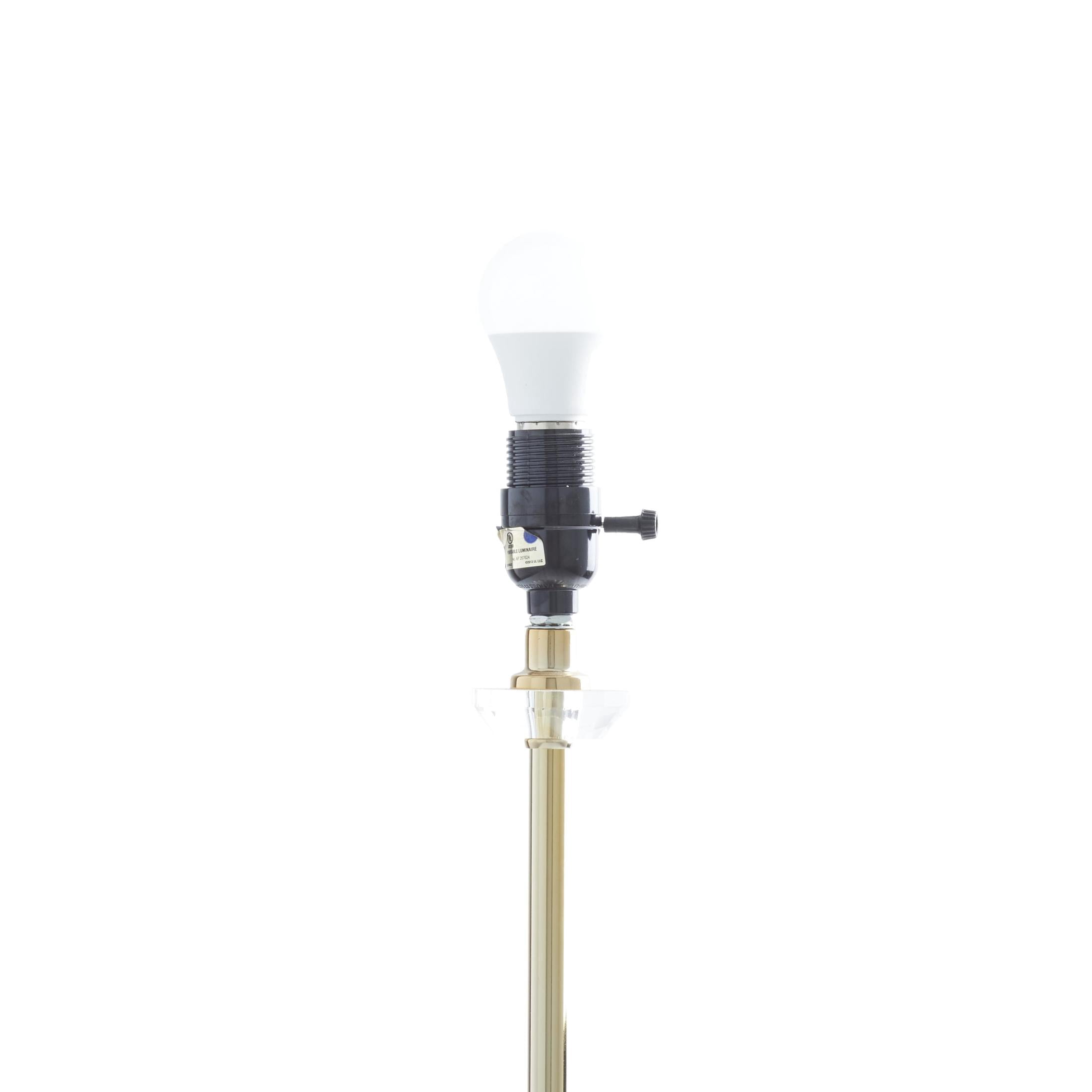 DecMode 31" Gold Buffet Lamp with Black Fabric Shade