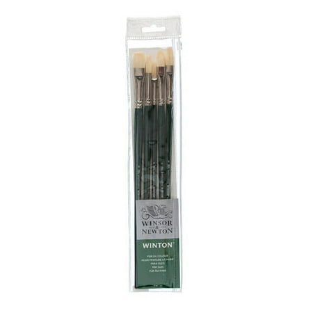 UPC: 0884955033265 | Winsor & Newton Winton Natural Brush: Long Handle – Asst Sizes – 5 pieces