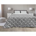 thumbnail image 1 of Paisley Down Alternative Comforter, Mediterrian Themed Design with Water Color Hand Drawn Flowers and Leaves Print, Microfiber Quilt for All Season, 5 Sizes, White and Blue, by Ambesonne, 1 of 3