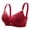 Wine, variant on Women Sexy Breathable Lace Bra With No Steel Ring And Rear Buckle Not Empty Cup Gathered Flat Chest Large And Adjustable Shoulder Straps Double Breast Underwear Beige Size M