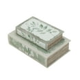 thumbnail image 4 of A&B Home Multi-Colored Book Boxes with Subtle Leaf Motifs 6S/CTN L:7x3x10.5" S:5x2x8.3" - Set of 2, 4 of 5