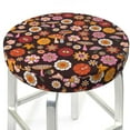 thumbnail image 3 of Fotbe 70s Groovy Hippie Retro Stool Covers Round,Waterproof Round Bar Stool Covers Bar Chair Covers Washable Stool Cushion Slipcover for 12-14 Inch Chair-14 inch, 3 of 7